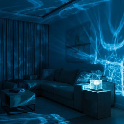Candeeiro LED Cubo de Cristal - Candeeiro de Mesa - Vessa