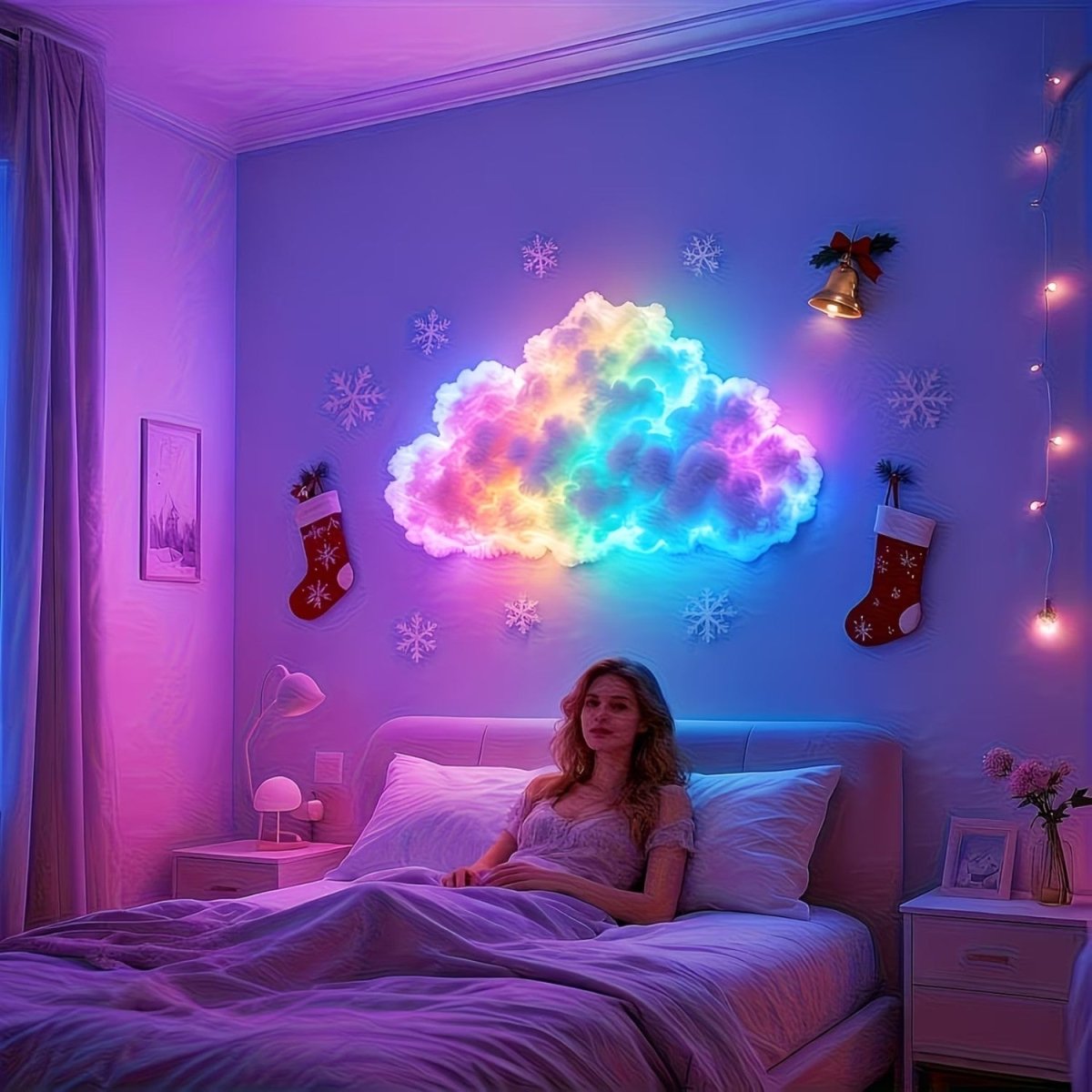 Luz de Parede em Nuvem LED DIY - Luz de Parede em Nuvem - Vessa