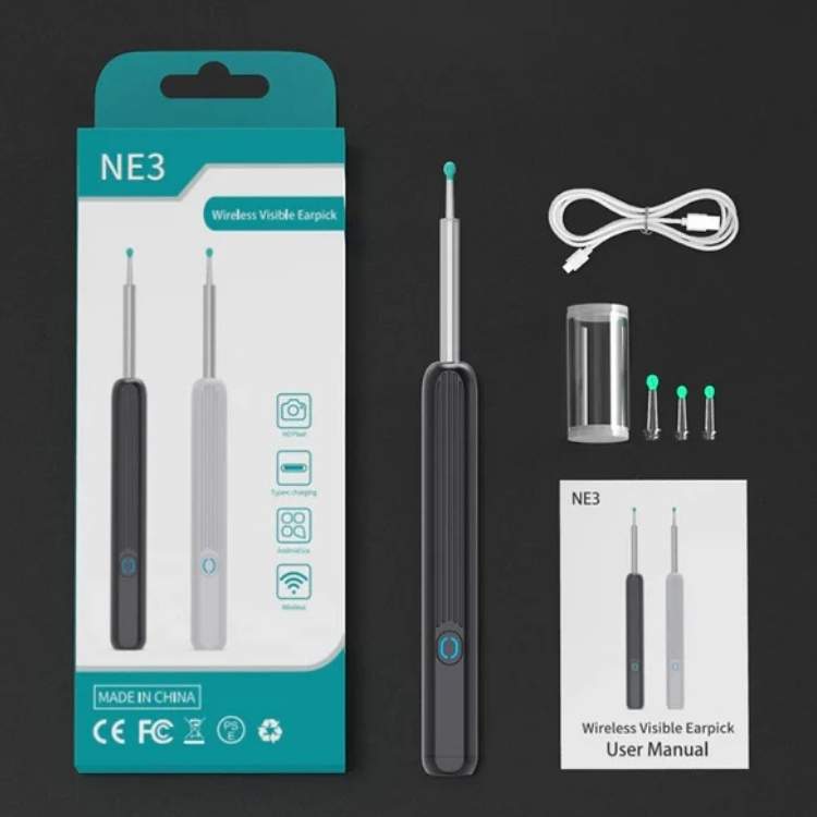 Kit de Remoção de Cera EarScope Pro - Kit de Remoção de Cera do Ouvido - Vessa