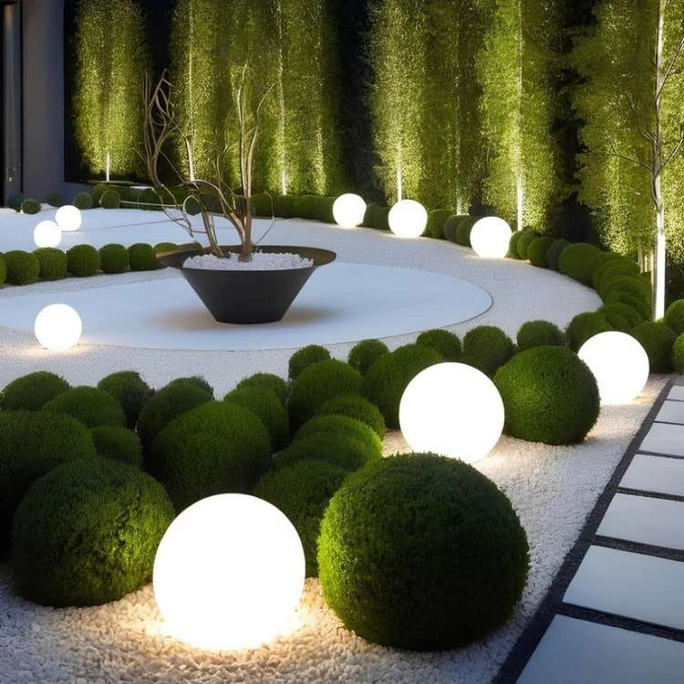 Luz de Jardim Esférica Iluminada Ecológica - Luz de Jardim - Vessa