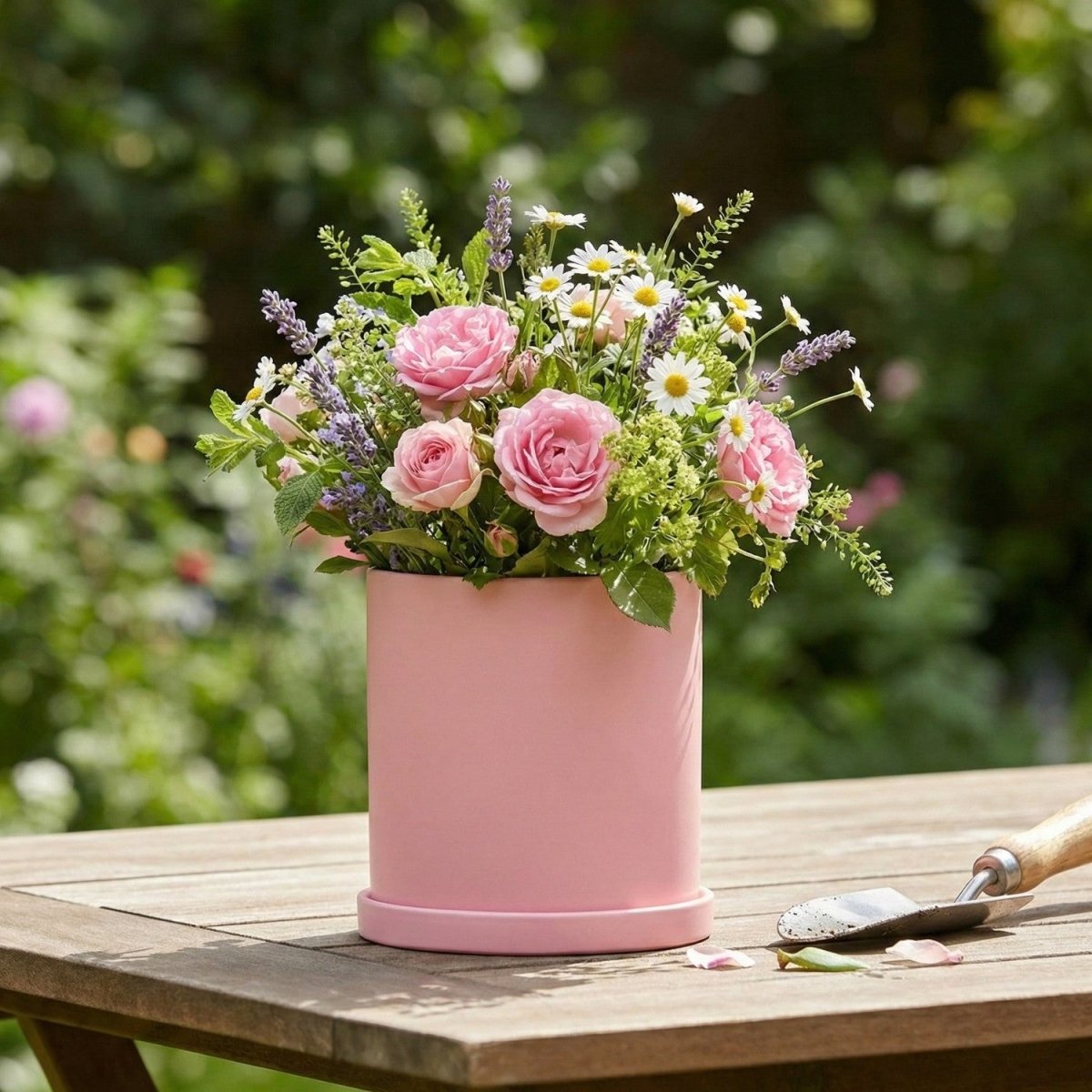 Vaso em Cerâmica Elegante com Pires - Vaso de Flores - Vessa