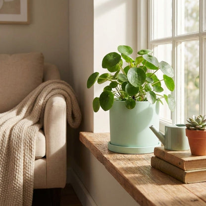 Vaso em Cerâmica Elegante com Pires - Vaso de Flores - Vessa