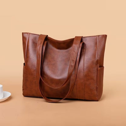 Mala de Ombro Elegante em Pele com Charme Retro - Saco de Armazenamento - Vessa