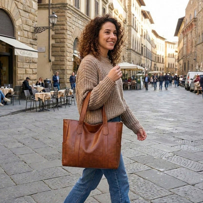 Mala de Ombro Elegante em Pele com Charme Retro - Saco de Armazenamento - Vessa