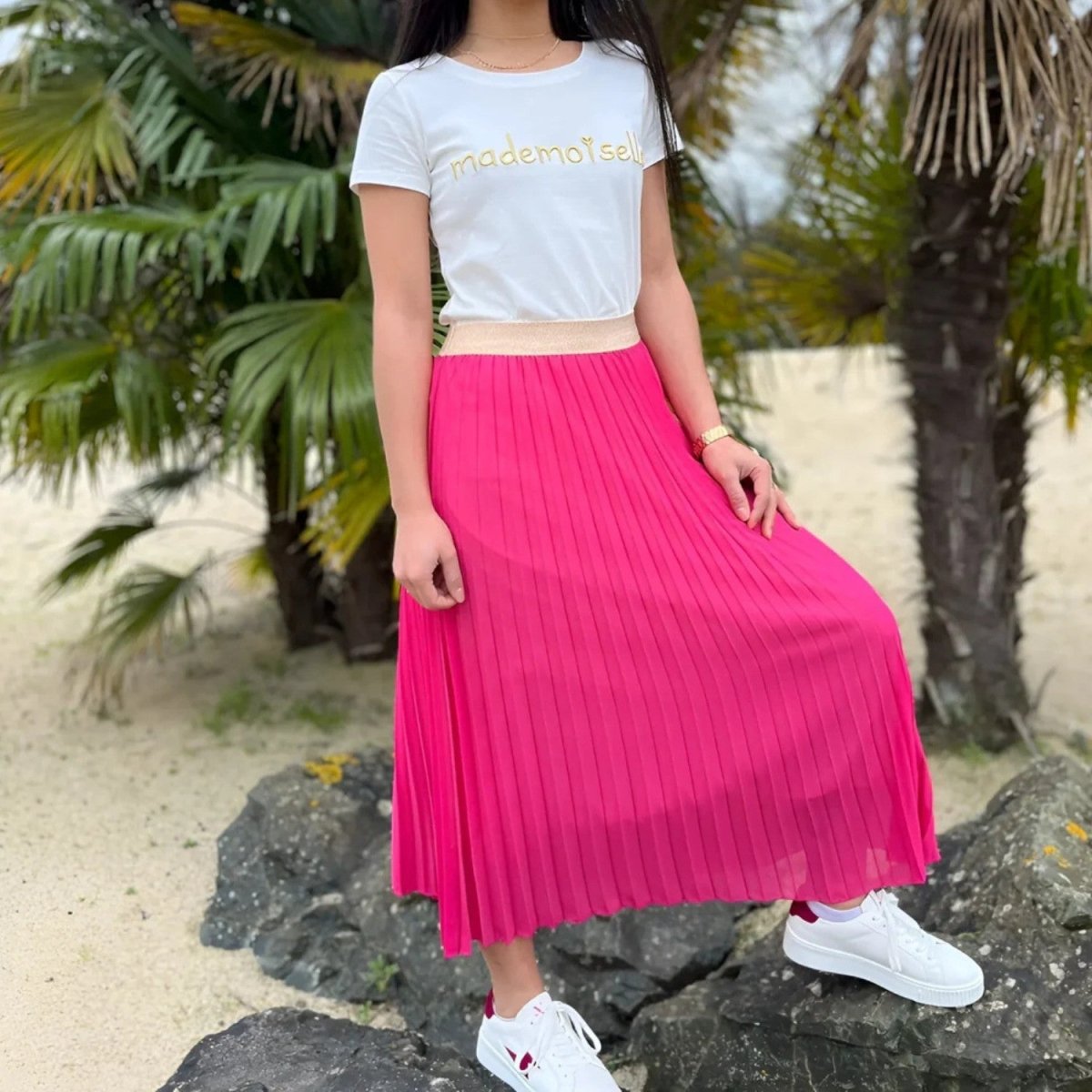 Saia Maxi Plissada Elegante - Saia - Vessa
