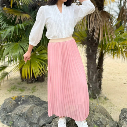 Saia Maxi Plissada Elegante - Saia - Vessa
