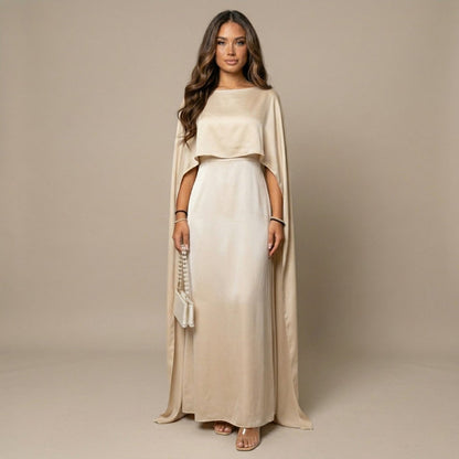 Vestido Maxi em Cetim Elegante - Vestido Maxi - Vessa