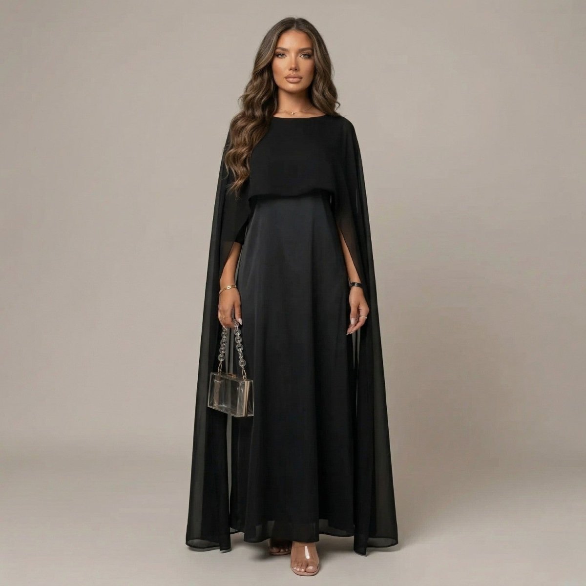 Vestido Maxi em Cetim Elegante - Vestido Maxi - Vessa