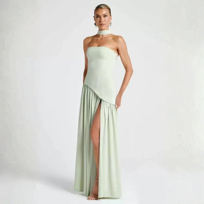 Vestido Maxi com Corpete Justo - Vestido Maxi - Vessa