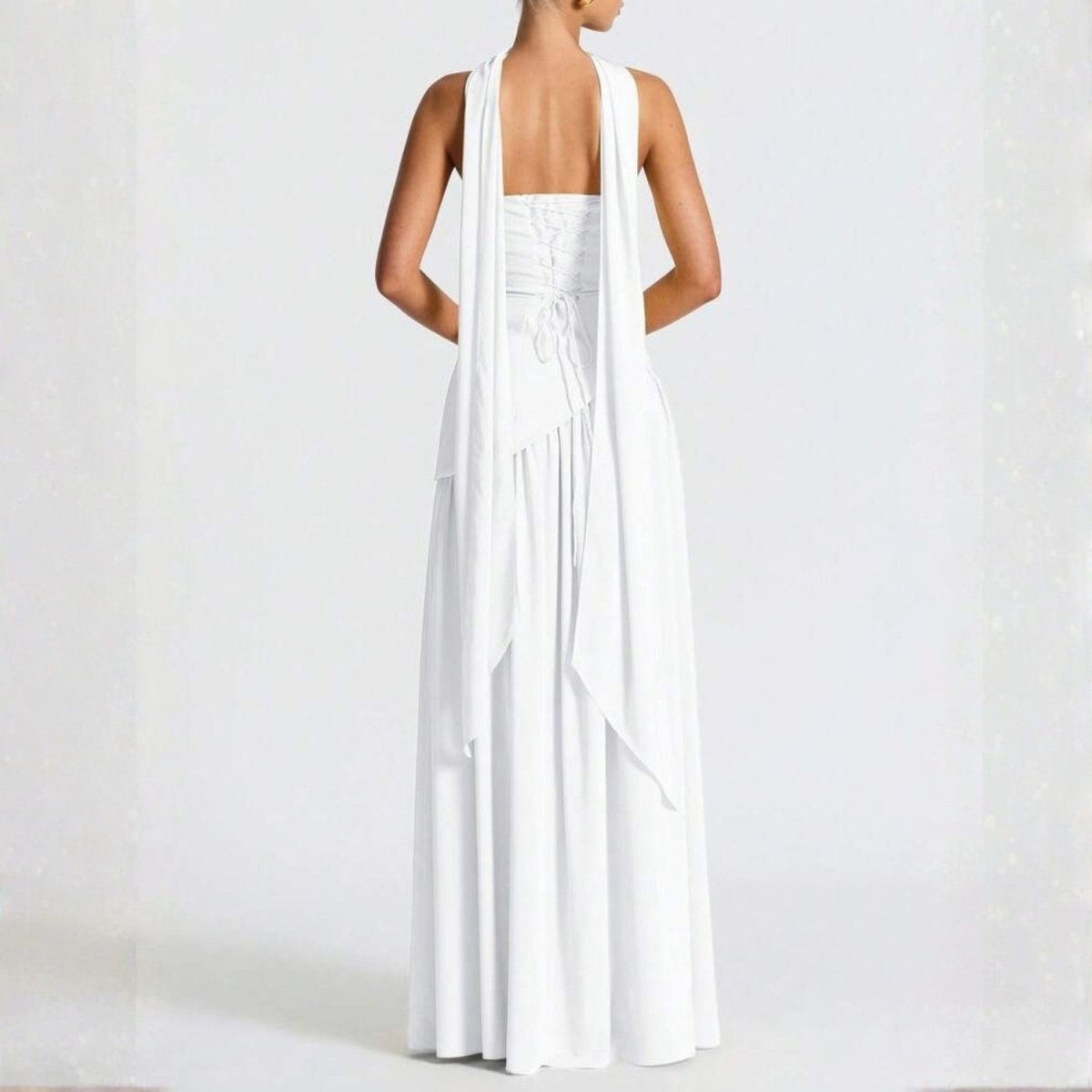 Vestido Maxi com Corpete Justo - Vestido Maxi - Vessa