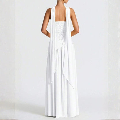 Vestido Maxi com Corpete Justo - Vestido Maxi - Vessa