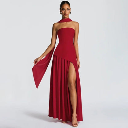 Vestido Maxi com Corpete Justo - Vestido Maxi - Vessa