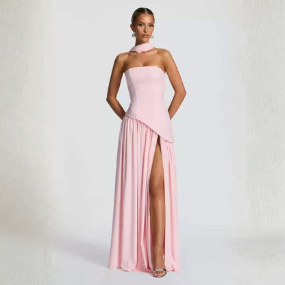 Vestido Maxi com Corpete Justo - Vestido Maxi - Vessa