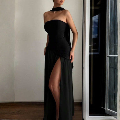 Vestido Maxi com Corpete Justo - Vestido Maxi - Vessa