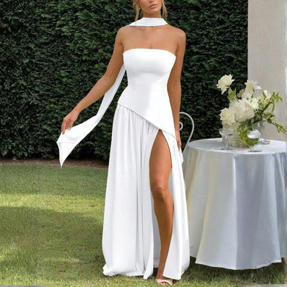 Vestido Maxi com Corpete Justo - Vestido Maxi - Vessa