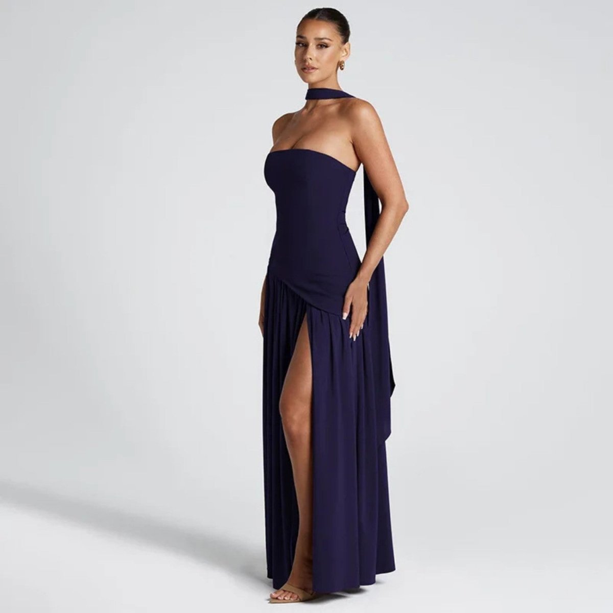 Vestido Maxi com Corpete Justo - Vestido Maxi - Vessa