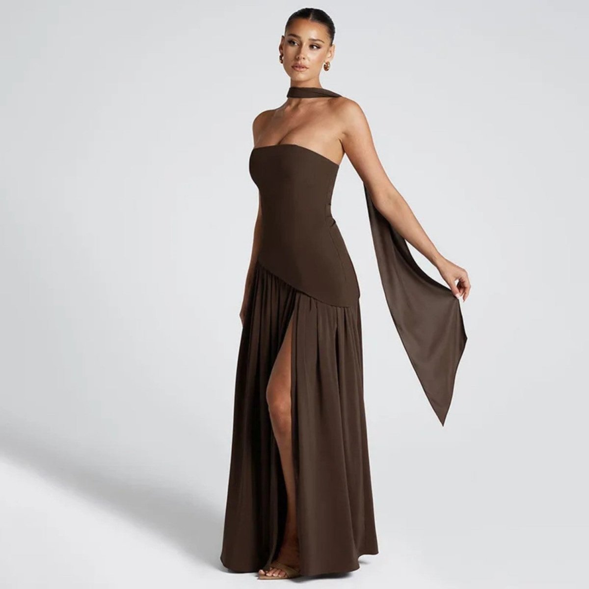 Vestido Maxi com Corpete Justo - Vestido Maxi - Vessa