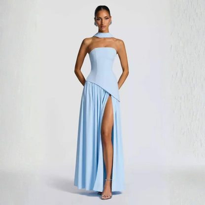 Vestido Maxi com Corpete Justo - Vestido Maxi - Vessa