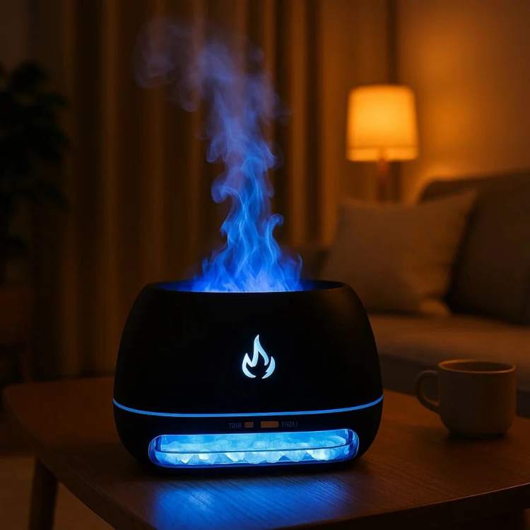 Difusor de Névoa e Chama Himalaia FlameWave - Difusor de Óleo Essencial - Vessa