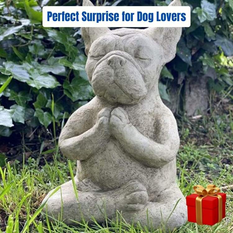 Estátua de Bulldog Francês em Ioga - Estátua de Bulldog - Vessa