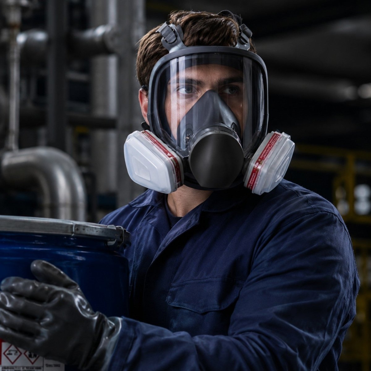 Máscara Respiratória Facial Completa contra Gases - Máscara de Gás - Vessa
