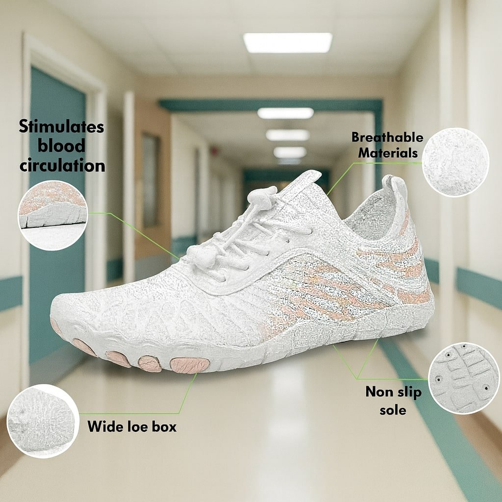 GlideWalk Pro - Sapatos Descalços Saudáveis e Antiderrapantes - Sapatos Descalços - Vessa