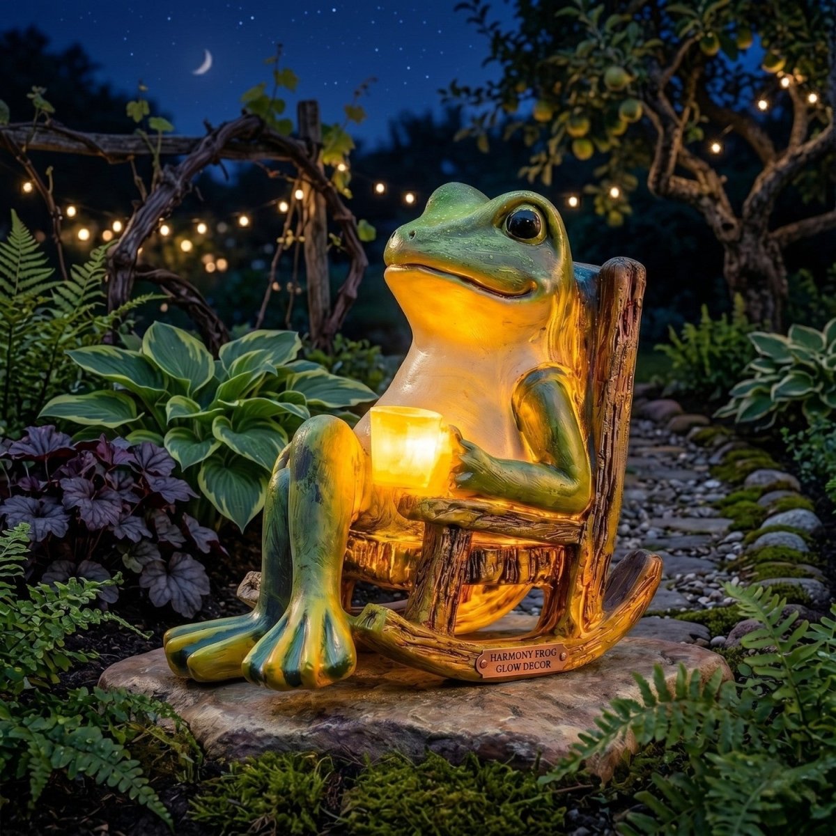 Lanterna de Jardim Sapo Brilhante - Luz de Jardim - Vessa