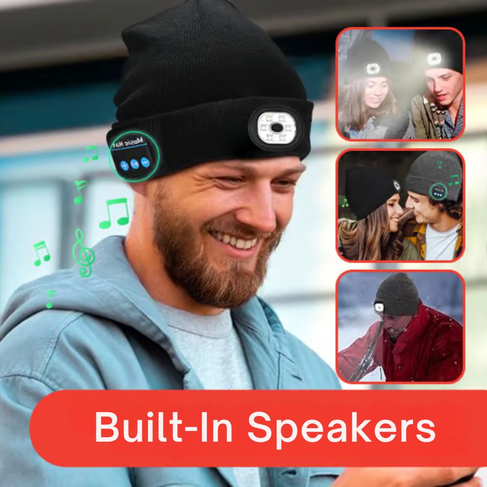 Gorro LED Bluetooth GlowWear - Gorro LED Bluetooth - Vessa