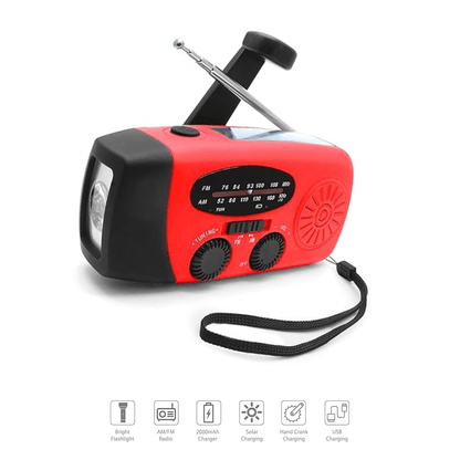 Rádio de Manivela Multifuncional LifeSaver - Rádio - Vessa