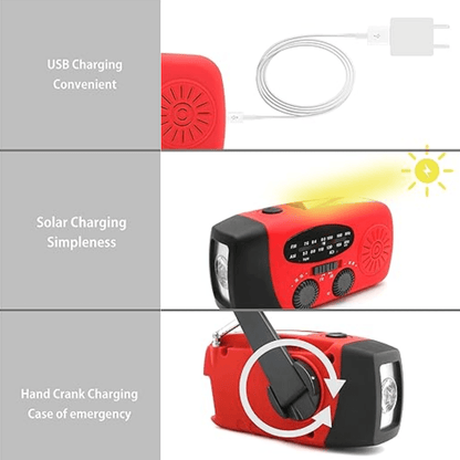 Rádio de Manivela Multifuncional LifeSaver - Rádio - Vessa