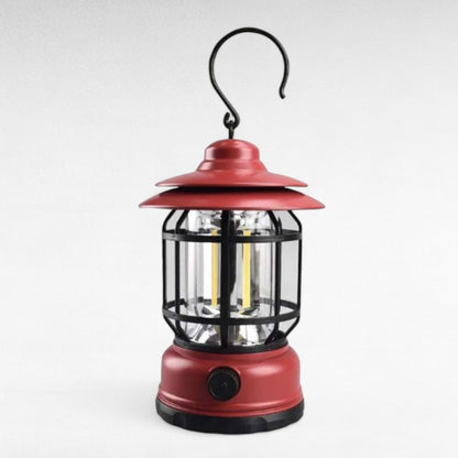 Lanterna de Campismo Recarregável LightMate – LED Estilo Vintage com Luz Regulável - Lanterna de Campismo - Vessa
