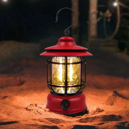 Lanterna de Campismo Recarregável LightMate – LED Estilo Vintage com Luz Regulável - Lanterna de Campismo - Vessa