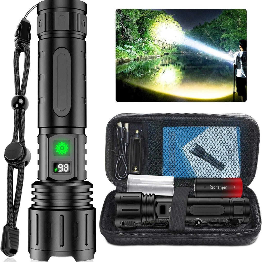 Lanterna LED Recarregável de 100.000 Lúmenes LumaBeam com Power Bank - Lanterna - Vessa