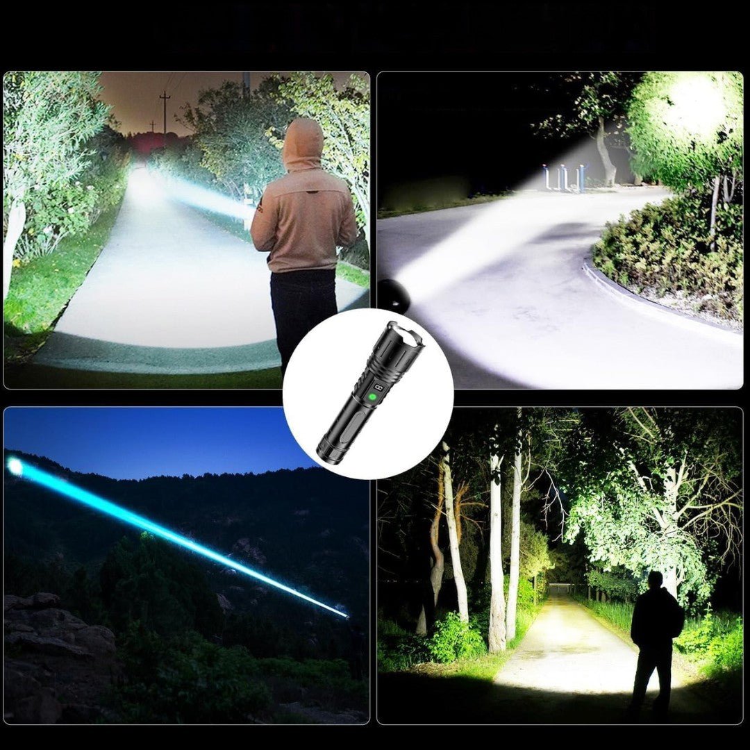 Lanterna LED Recarregável de 100.000 Lúmenes LumaBeam com Power Bank - Lanterna - Vessa