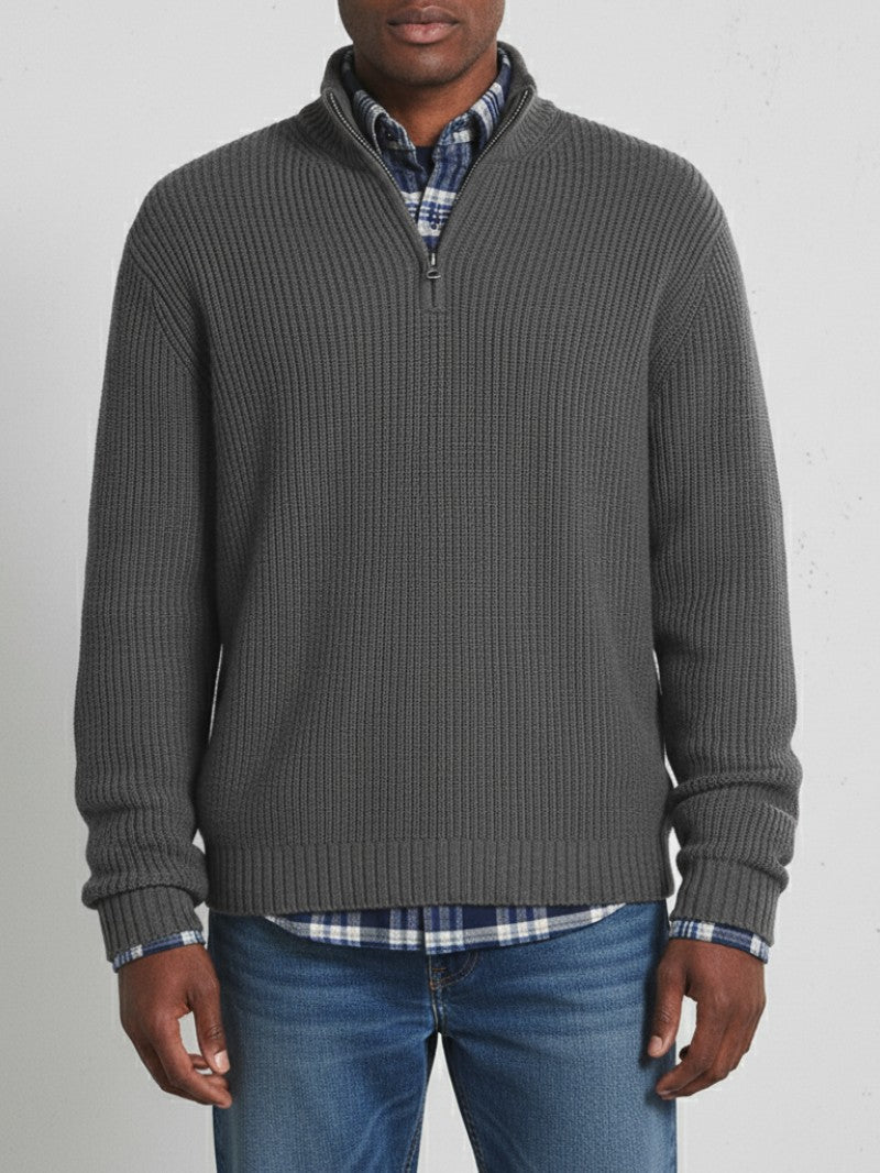 Camisola de Malha com Meio Fecho para Homem - Camisola de Homem - Vessa