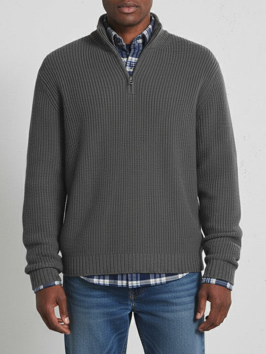 Camisola de Malha com Meio Fecho para Homem - Camisola de Homem - Vessa