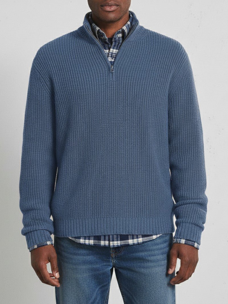 Camisola de Malha com Meio Fecho para Homem - Camisola de Homem - Vessa