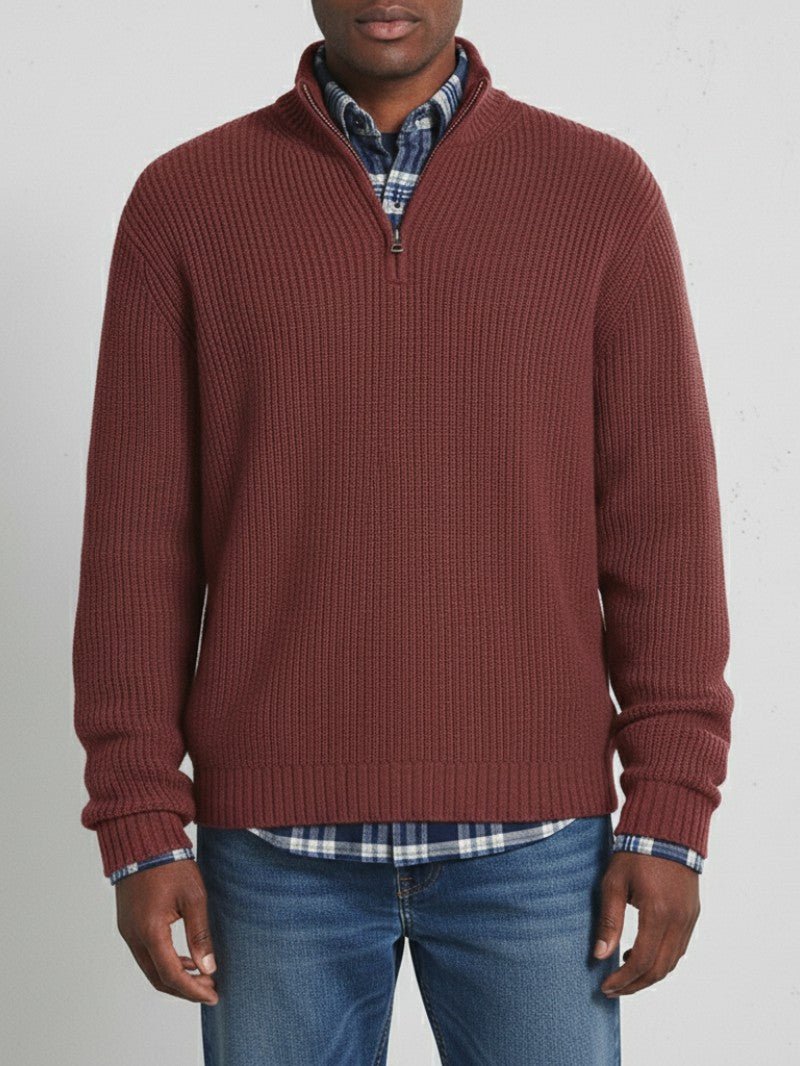 Camisola de Malha com Meio Fecho para Homem - Camisola de Homem - Vessa