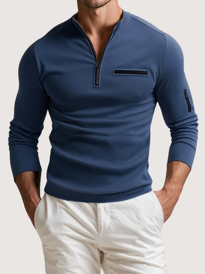 Camisola de Luxo com Fecho a Um Quarto para Homem - Camisola de Homem - Vessa