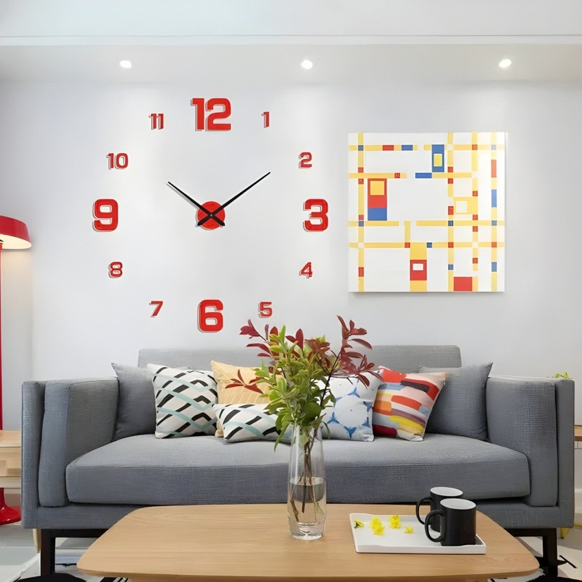Relógio de Parede Decorativo Grande e Moderno - Relógio de Parede - Vessa