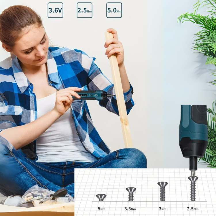 Conjunto de Aparafusadora Elétrica Sem Fios Multifuncional 3.6V - Aparafusadora Elétrica - Vessa