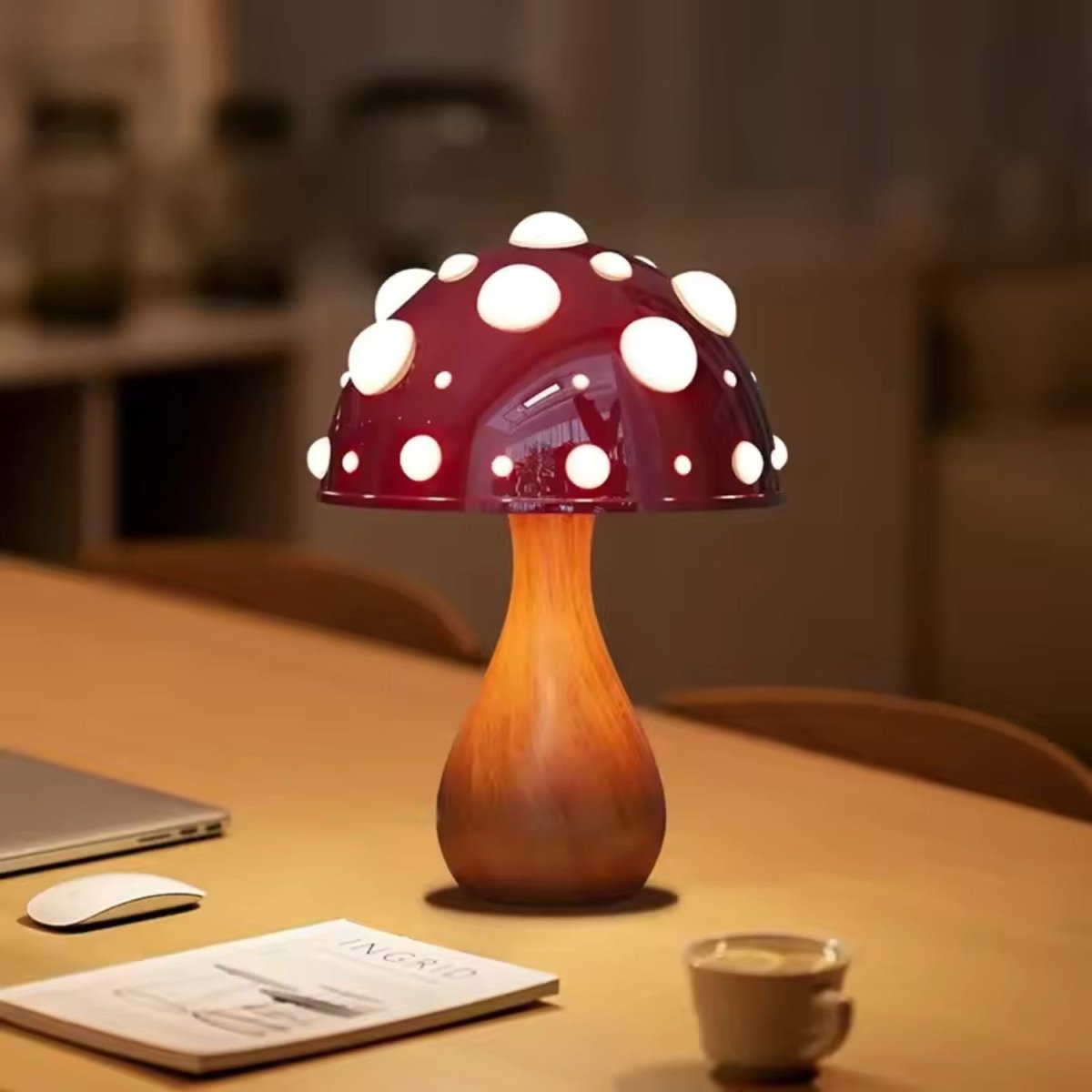 Candeeiro de Mesa LED Cogumelo - Candeeiro de Cabeceira - Vessa