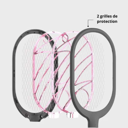 Raquete Elétrica Recarregável Anti-Insetos PestZap – 2 em 1 Raquete e Candeeiro - Raquete Anti-Insetos - Vessa