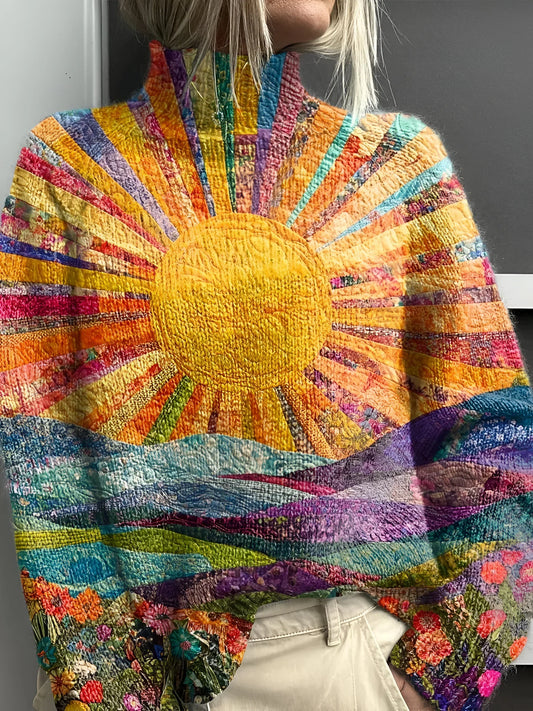 Simone - Camisola de Gola Alta Colorida e Alegre