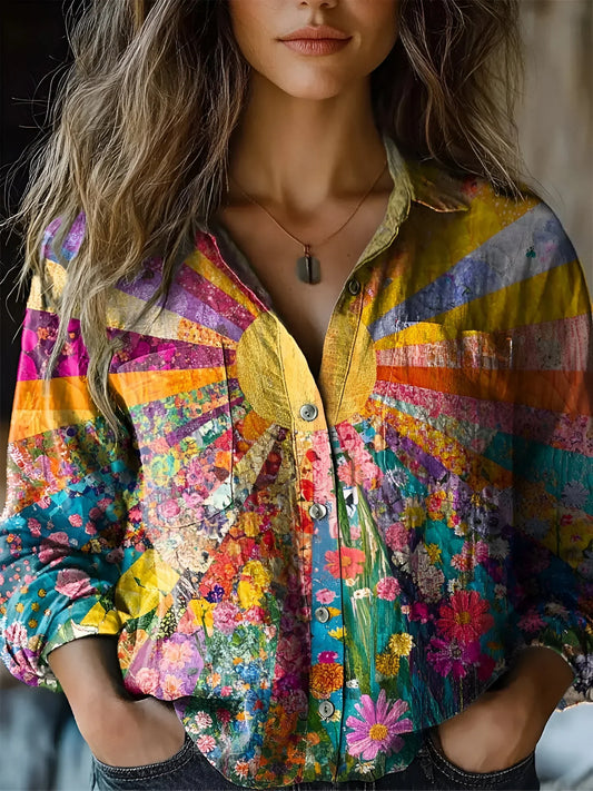 Tineke - Blusa Radiante com Girassóis
