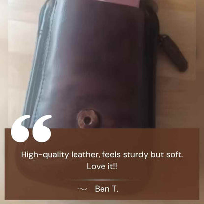 Mala de Cintura em Pele Premium para Homem - Mala de Cintura para Homem - Vessa
