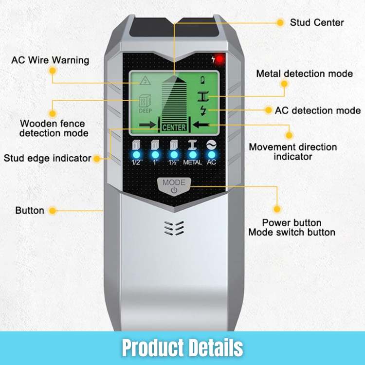 Detetor de Vigas 5 em 1 ProScan - Detetor de Vigas - Vessa