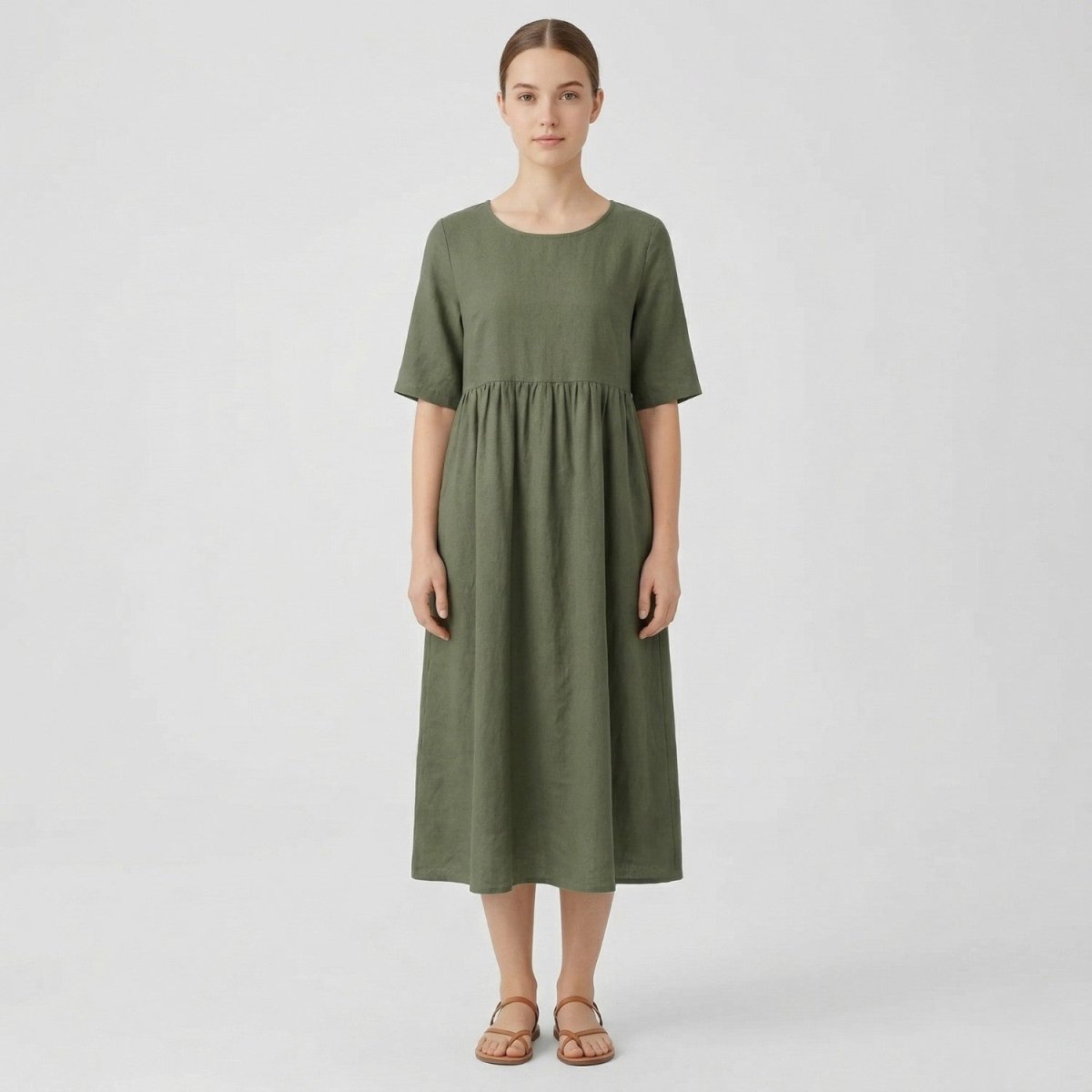Vestido Maxi de Verão em Algodão Descontraído - Vestido Maxi - Vessa