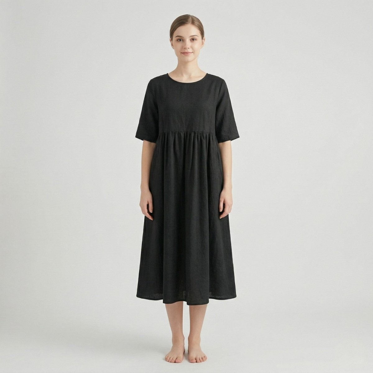 Vestido Maxi de Verão em Algodão Descontraído - Vestido Maxi - Vessa