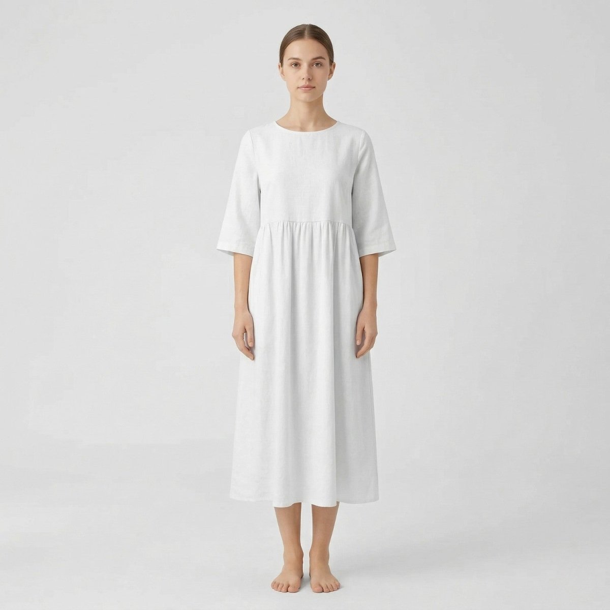 Vestido Maxi de Verão em Algodão Descontraído - Vestido Maxi - Vessa